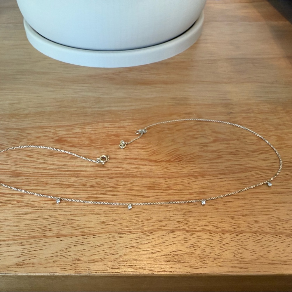 Mejuri 14k Gold Diamond Station Necklace